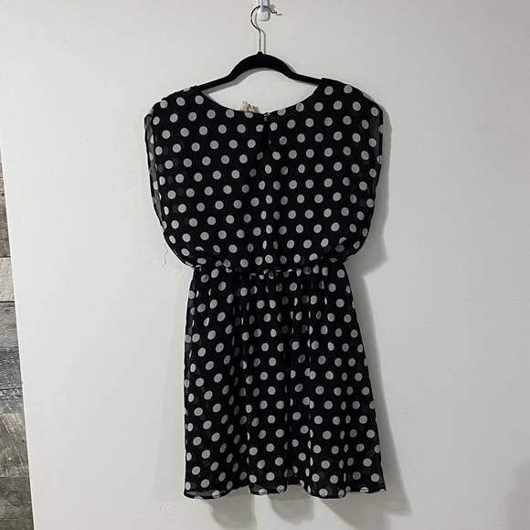 Japna Black & White Polka Dot Dress MEDIUM - Picture 3 of 8